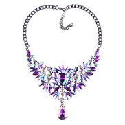 occidental style diamond Colorful four color fashion necklace