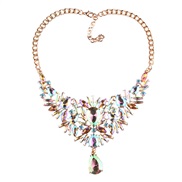 occidental style diamond Colorful four color fashion necklace