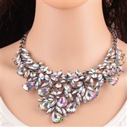 occidental style luxurious shine embed zircon exaggerating long necklace  new