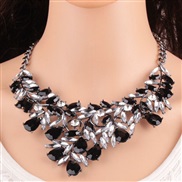 occidental style luxurious shine embed zircon exaggerating long necklace  new