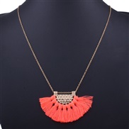 occidental style fashion  geometry sector tassel pendant necklace  Bohemian style