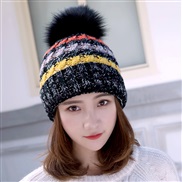 Autumn and Winter hat lady woolen velvet Outdoor warm knitting new style Korean style