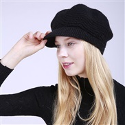 Winter new style pure color velvet fashion warm lady cap  knitting woolen hat