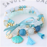 Korean style fashion  sweet all-Purpose more elements pendant multilayer crystal temperament woman bracelet