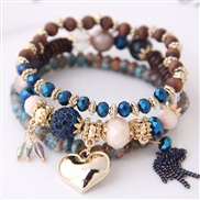 Korean style fashion  sweet all-Purpose drop  Peach heart tassel fashion temperament woman bracelet