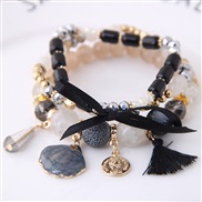 Korean style fashion  sweet all-Purpose more elements pendant multilayer crystal temperament woman bracelet