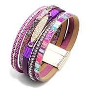 fashion multilayer multicolor Bohemian style   Alloy buckle lady bracelet