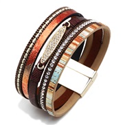 fashion multilayer multicolor Bohemian style   Alloy buckle lady bracelet