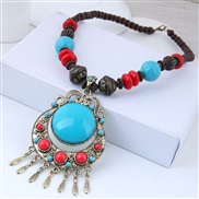 occidental style fashion  Metal all-Purpose Bohemia wind  concise turquoise ethnic style temperament necklace