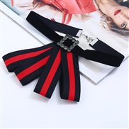 bow  Stripe Cloth diamond chain  occidental style fashion