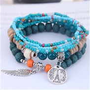 occidental style trend  Bohemia noble wind concise all-Purpose watch-face wings personality beads multilayer woman b