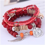 occidental style trend  Bohemia noble wind concise all-Purpose watch-face wings personality beads multilayer woman b