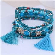 occidental style trend  Bohemia noble wind mash up beads accessories tassel temperament multilayer bracelet