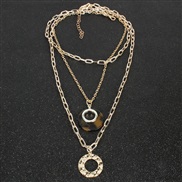 (   )occidental style  creative brief multilayer necklace clavicle chain woman chain necklace