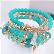 Korean style fashion  concise crystal beads multilayer temperament woman bracelet