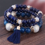 occidental style trend  concise all-Purpose Acrylic beads multilayer tassel temperament fashion woman bracelet