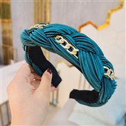 ( green) chain handmade weave Headband  occidental style twisted Headband  retro width head woman