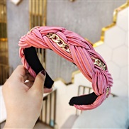 ( Pink) chain handmade weave eadband  occidental style twisted eadband  retro width head woman