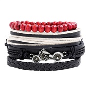 retro weave leather bracelet Alloy man