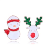 Korean style fashion  sweetOL Metal concise christmas series asymmetry personality ear stud