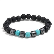 ( black)fashion man beads bracelet occidental style retro elasticity