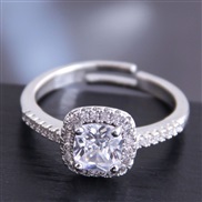 fine  Korean style fashion sweetOL brief embed Zirconium personality temperament woman ring