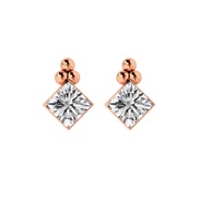 ( A style Rose Gold)occidental style fine zircon earrings