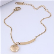 fine Korean style fashion concise sweetOL pendant titanium steel personality bracelet