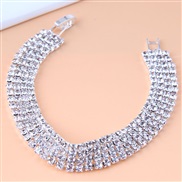 Korean style fashion Metal flash diamond personality woman bracelet