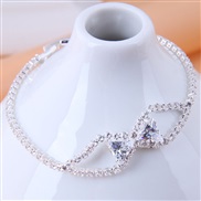 Korean style fashion Metal flash diamond bow zircon personality bracelet