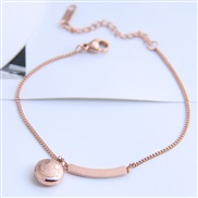 fine Korean style fashion titanium steel sweetOL concise pendant personality woman bracelet