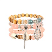 (   )occidental style  personality ethnic style multilayer   beads Shells bracelet  brief F