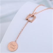 fine  Korean style fashion sweetOL titanium steel personality woman necklace