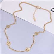 ( gold) fine Korean style fashion fine titanium steel brief personality woman necklace