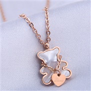 fine Korean style fashion sweetOL lovely love samll titanium steel personality woman necklace