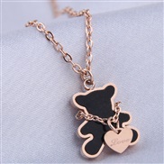 fine Korean style fashion sweetOL lovely love samll titanium steel personality woman necklace