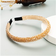 ( khaki) eadband  occidental style weave crystal eadbandins Korean style high eadband