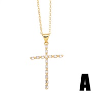 (A) cross necklace wo...