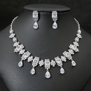 ( white)occidental style fashion luxurious drop zircon mosaic lady bride set set