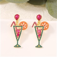 ( rose Red) creative occidental style Modeling girl earrings earring