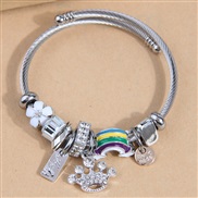 fashion conciseOL concise flash diamond crown temperament lady bangle