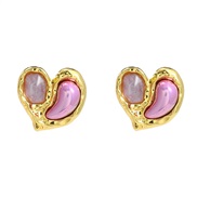 (purple)bronze earrin...