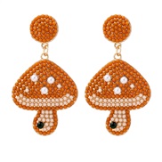 (57433 BN)occidental style creative cartoon Pearl earrings lovely woman Earring