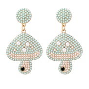 (57433 BU)occidental style creative cartoon Pearl earrings lovely woman Earring