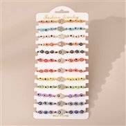 (BZ1957taozhuang) occidental style fashion weave beads woman bracelet temperament enamel butterfly rainbow geometry wom