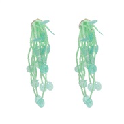 ( green) tassel earri...