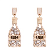 ( whiteBRIDE) Word all-Purpose trend fashion temperament earrings Earring woman