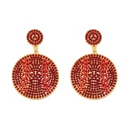 ( red) occidental style Olives Pearl temperament all-Purpose trend fashion earrings Earring woman