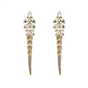 ( white)silver earrings temperament all-Purpose Alloy diamond exaggerating long style tassel Earring