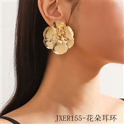 (JXER155  Flower)occidental style fashion high big earrings woman  sweet earrings earring personality exaggerating flow